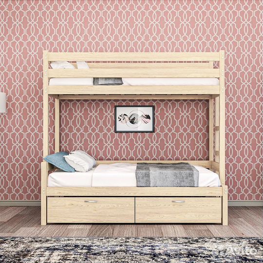 Двухъярусная детская кровать из сосны