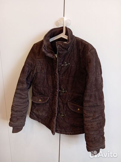 Куртка вельветовая zara коричневая, размер s 42-44