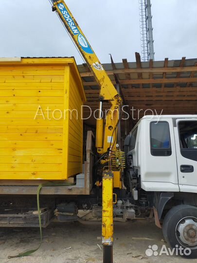 Вагончик бытовка строительная с установкой