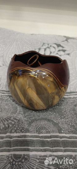 Декоративная вазочка для интерьера с ручной рос