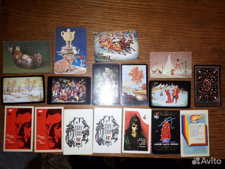 Карманные календарики спорт, артисты, природа, иск