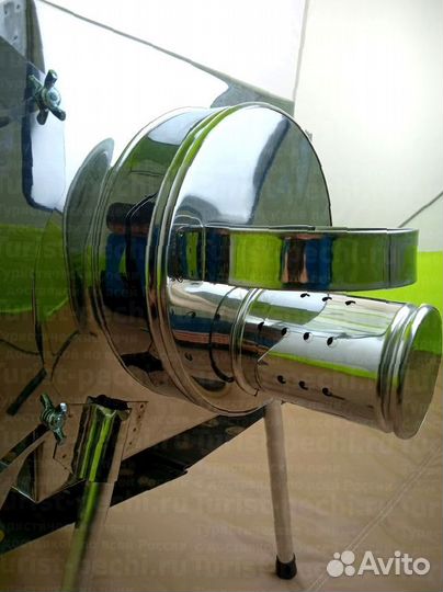 Печь походная Средняя на 30 л. c экранами с трех с