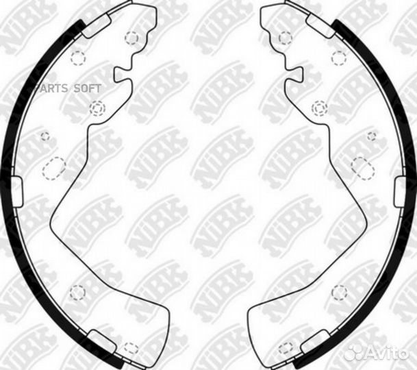 Nibk FN3413 Тормозные колодки барабанные mazda BT