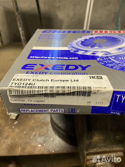 Диск сцепления exedy TYD124U