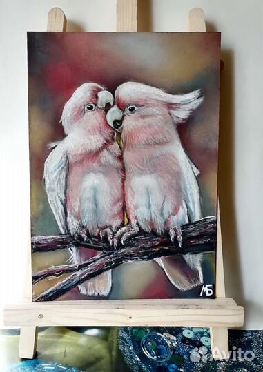 Картина с попугаями 