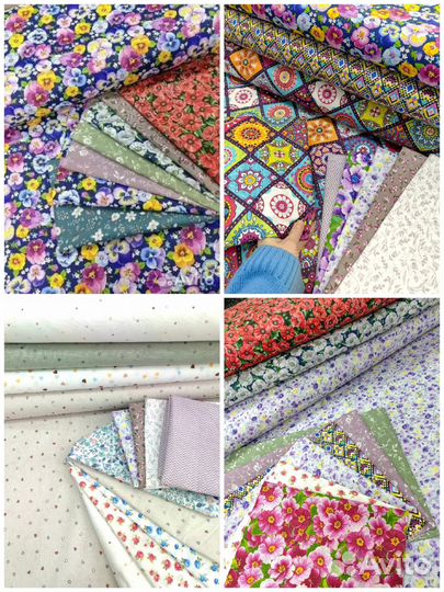 Ткань поплин мелкий рисунок Пэчворк лоскут шитье