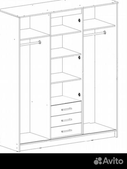 Шкаф купе с зеркалом