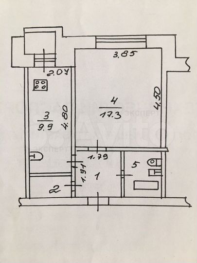 1-к. квартира, 36,7 м², 3/9 эт.