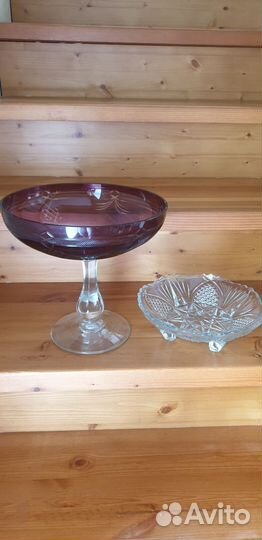 Ваза на ножке для фруктов СССР