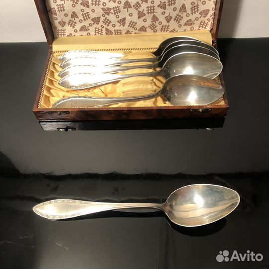 Набор столовых ложек,мельхиор 6 штук