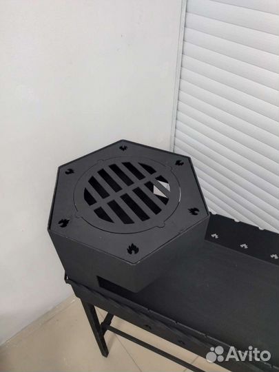 Мангал с печью под казан Люкс