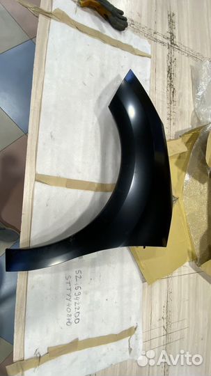 Крыло переднее левое новое чёрное Ситроен ц3 а51