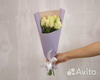 Букет из 9 белых роз 35-40 см (Кения)