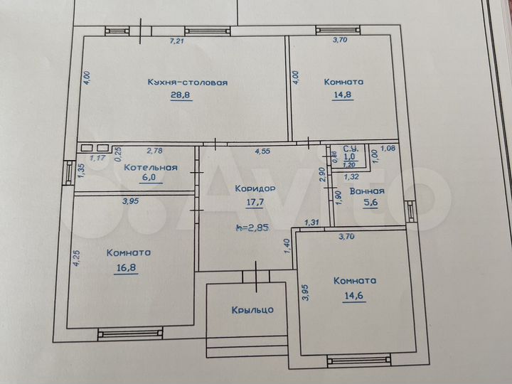 Дом 110 м² на участке 5 сот.