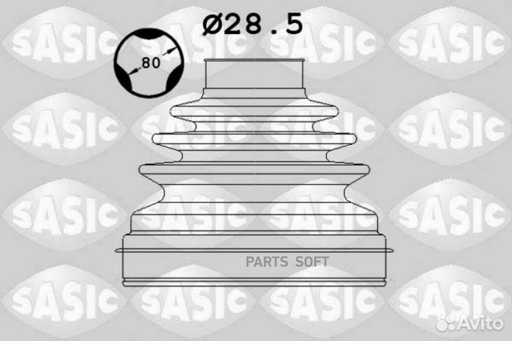 Sasic 1906132 Пыльник шруса (установ. комплект) ni