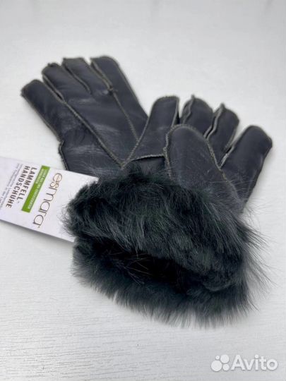 Рукавицы перчатки нат кожа/ замша/ нат мех