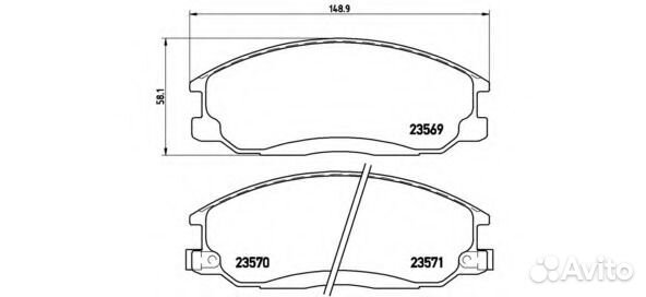 Brembo P 30 013 Колодки тормозные дисковые передн