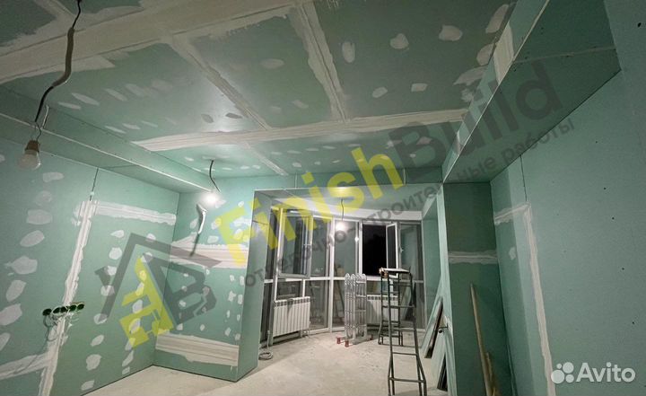 Гипсокартонные/малярные работы/шпаклевка/покраска