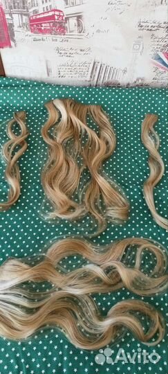 Волосы на заколках. 2 комплекта