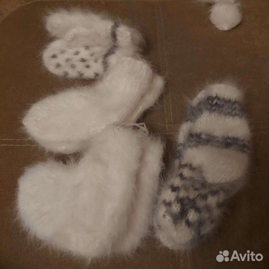 Носки детские пуховые вязаные