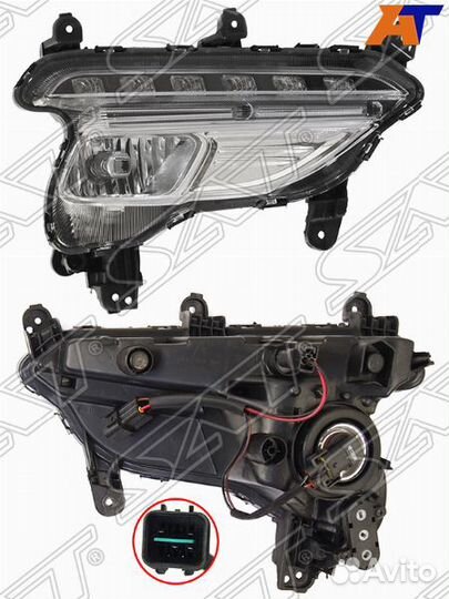 Противотуманная фара правая Hyundai Santa Fe 3