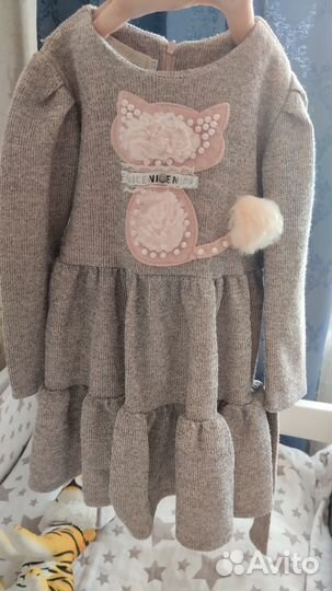 Теплое платье для девочки