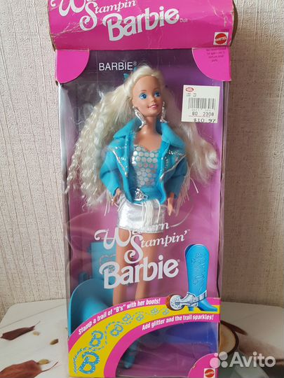 Кукла Barbie 90х Western stampin