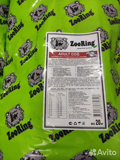 Корм для собак Зооринг