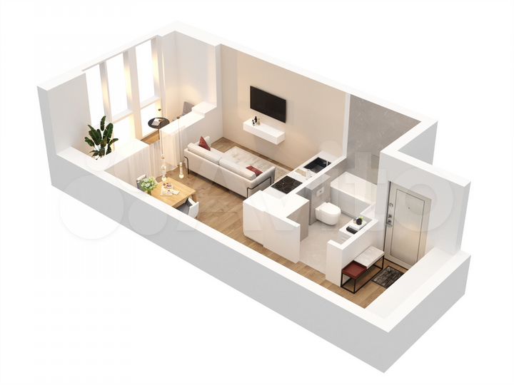 Квартира-студия, 27,8 м², 9/13 эт.