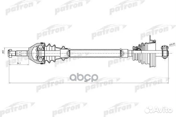Полуось привода PDS0637 patron