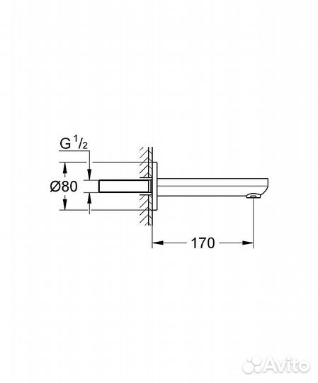 Излив для ванны Grohe 13261000 Хром