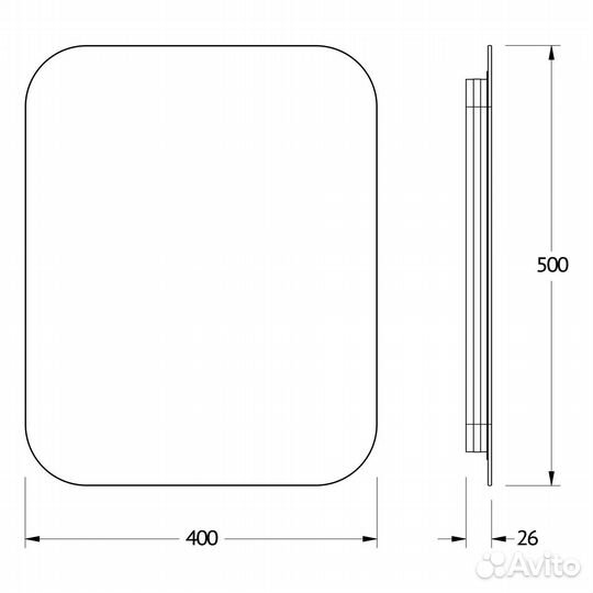 Зеркало с LED-подсветкой 15 W defesto DF 2811R