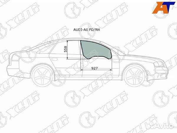 Стекло боковое опускное audi A6 allroad quattro