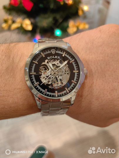 Мужские наручные часы механические Rolex Black