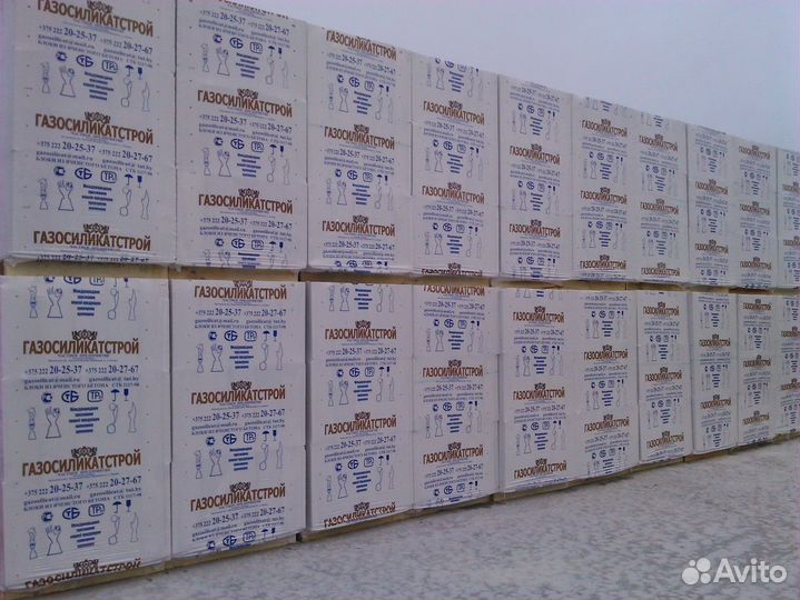 Газосиликатные блоки 600 290 100