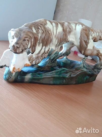 Собака сеттер с дичью СССР