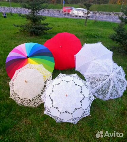 Свадебные аксессуары напрокат. Зонтики для Невесты