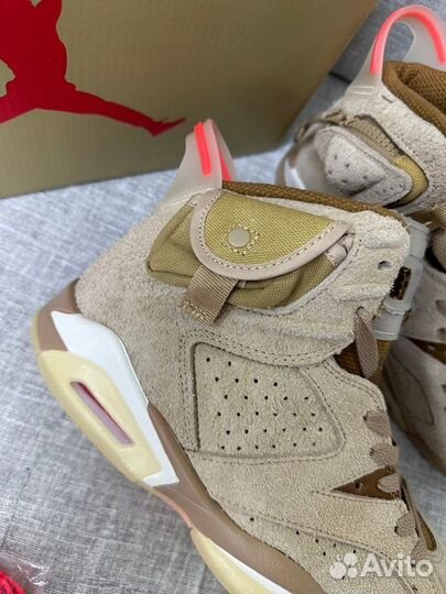 Кроссовки nike air jordan 6 retro travis scott