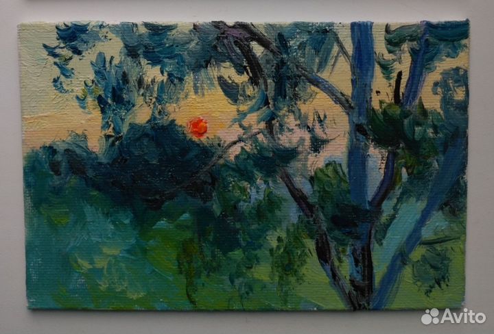 Картина маслом этюд живопись пейзаж