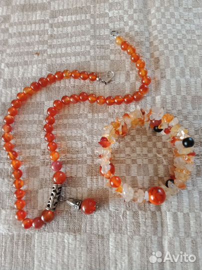 Украшения винтажные гранат стекло,гранат и др