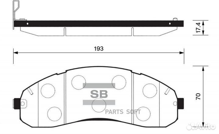 SP1148 Колодки тормозные KIA bongo III 06- передни