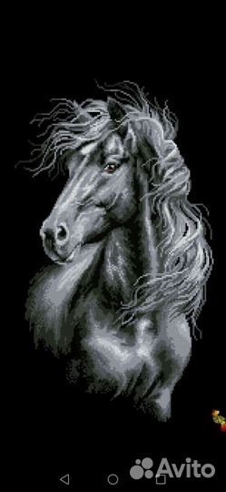 Картина бисером лошадь