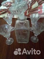 Набор хрустальные штоф+ рюмки