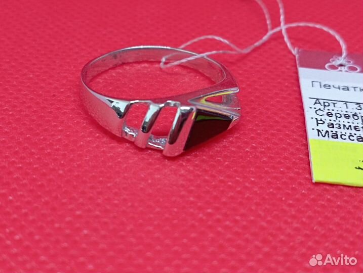 Печатка серебро 925-3,36 гр-р.20-оникс/арт 1.37с