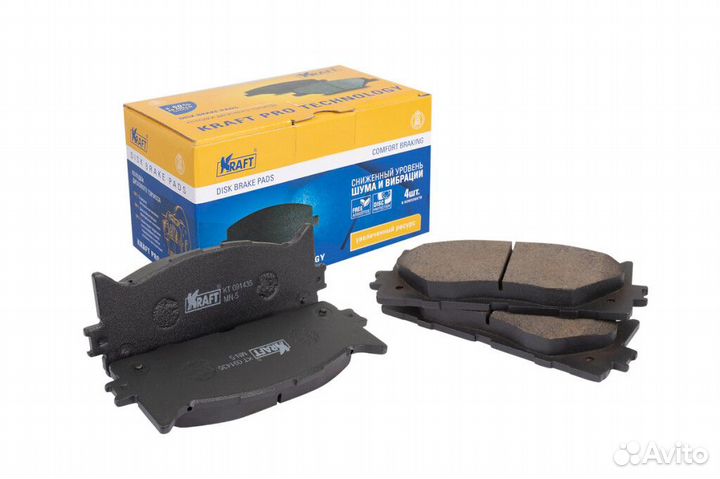 Колодки тормозные дисковые передние kraft KT 09143