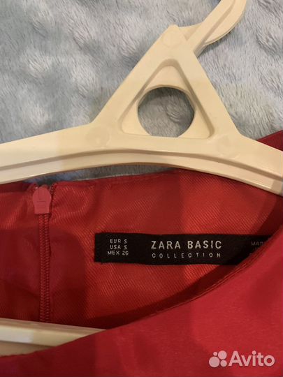 Платье zara красное s