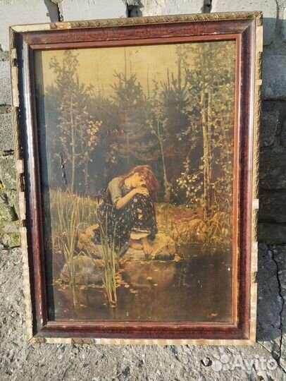 Картина репродукция в раме СССР