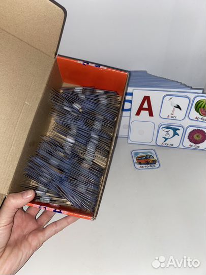 Азбука на липучках, Карточки на липучках