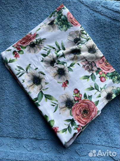 Отрез ткани Папа страус сатин 160х100