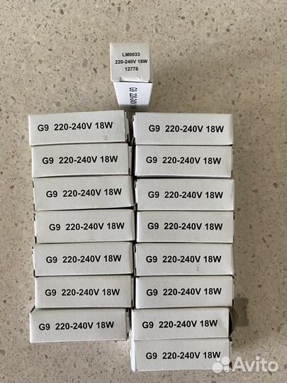 Лампа галогенная eglo g9 18w 12778. 16шт